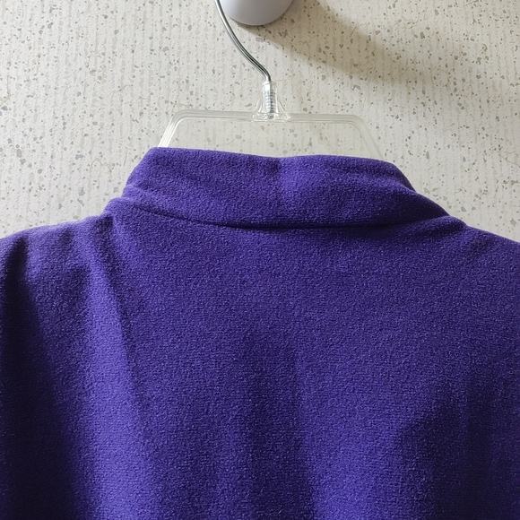 Vintage Vanity Fair Velour Sleepwear Medium Purple Floor Length Robe Kaftan - Picture 12 of 12